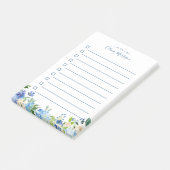 ライトブルーあじさい水色フローラ一覧 ポストイット (アングル)