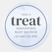 ライトブルーお洒落ウォーターサマープールパーティートリート ラウンドシール (正面)