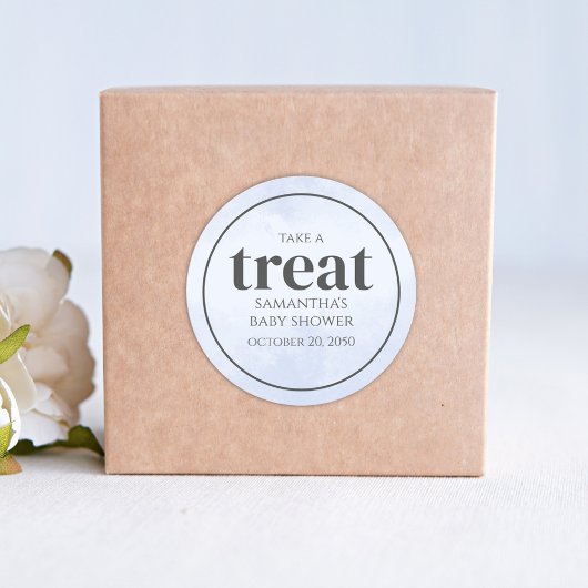 ライトブルーお洒落ウォーターサマープールパーティートリート ラウンドシール