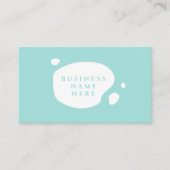 ライトブルーかわいいミニマルサロンコーヒーショップ ロイヤリティカード (正面)