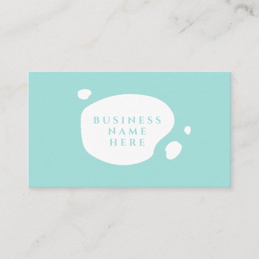 ライトブルーかわいいミニマルサロンコーヒーショップ ロイヤリティカード (正面)