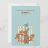 ライトブルーかわいらしコテージコアベビーシャワー 招待状 (裏面)