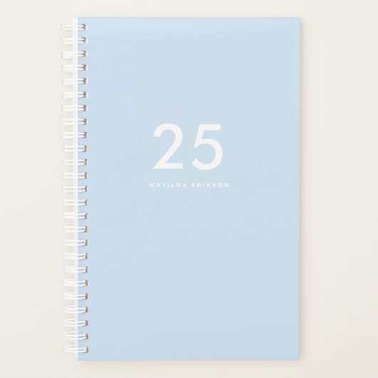 ライトブルーかわいらしスクール プランナー手帳 (正面)