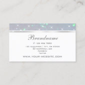 ライトブルーきらめくパールグリッター発光スター 名刺 (裏面)