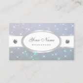 ライトブルーきらめくパールグリッター発光スター 名刺 (正面)