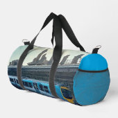 ライトブルーとイエロートレイン ダッフルバッグ (右コーナー)