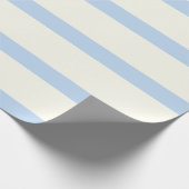 ライトブルーとクリームペンシルストライプの ラッピングペーパー (角)