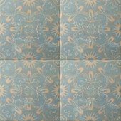 ライトブルーとクリームモザイク動揺してストーンルック タイル