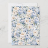 ライトブルーとクリーム色のバラ 招待状 (裏面)