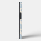 ライトブルーとクリーム色のレトロフラワー Case-Mate iPhoneケース (裏面 / 右)