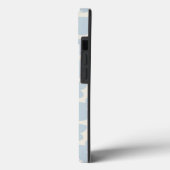 ライトブルーとクリーム色のレトロフラワー Case-Mate iPhoneケース (裏面 / 左)