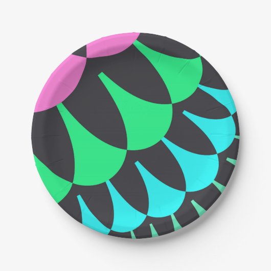 ライトブルーとグはかりで測リーン ペーパープレート (正面)