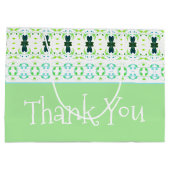 ライトブルーとグリーン ラージペーパーバッグ (裏面)