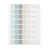 ライトブルーとグレイモダンカラーブロック ラップアラウンドラベル (シート)