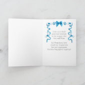 ライトブルーとグレーの犬からの母の日 カード (内部)