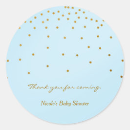 ライトブルーとゴールドフォイルドットがスティッモダンカーを支持 ラウンドシール