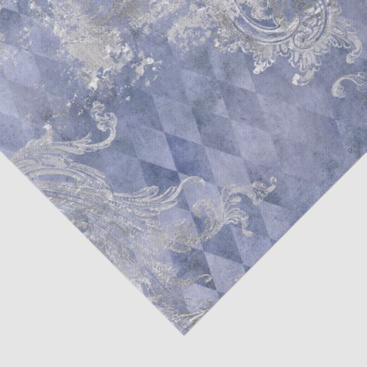 ライトブルーとシルバーのフィリーグデクページ 薄葉紙 (詳細)