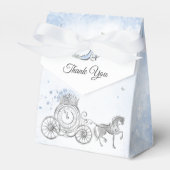 ライトブルーとシルバープリンセスの誕生日パーティー フェイバーボックス (正面サイド)