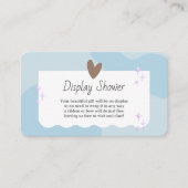 ライトブルーとスターベビーディスプレイシャワー エンクロージャーカード (正面)
