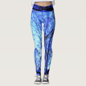 ライトブルーとダークブルーのクオリティトレーニング レギンス (正面)