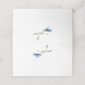 ライトブルーとネイビーの水色フローラ | プレイスカード (外部開封)