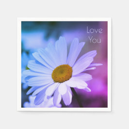 ライトブルーとパープルナプキン スタンダードカクテルナプキン