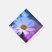 ライトブルーとパープルナプキン スタンダードカクテルナプキン (角)