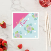 ライトブルーとピンク スタンダードカクテルナプキン (インサイチュ)