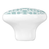 ライトブルーとホワイトのアールデコモダンセラミックノブ セラミックノブ (側面)