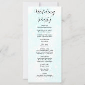 ライトブルーとホワイトのモダン結婚式 プログラム (裏面)