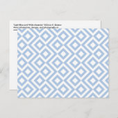 ライトブルーとホワイトの迷走模様 ポストカード (正面/裏面)