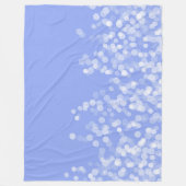 ライトブルーとホワイトの《写真》ぼけ味ライト フリースブランケット (正面)