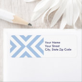 ライトブルーとホワイトシェブロン差出人住所ラベル ラベル (インサイチュ)