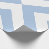 ライトブルーとホワイトシェブロン ラッピングペーパー (角)