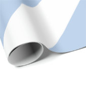 ライトブルーとホワイトシェブロン ラッピングペーパー (ロールコーナー)