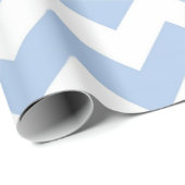 ライトブルーとホワイトジグザグギントラップ ラッピングペーパー (ロールコーナー)