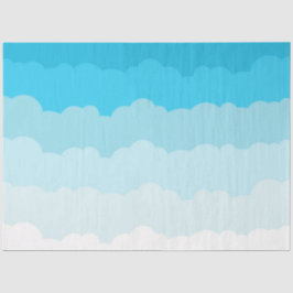 ライトブルーとホワイトスカイクラウド 薄葉紙
