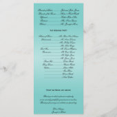 ライトブルーとホワイトスノーフレーク結婚式 プログラム (裏面)