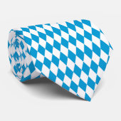 ライトブルーとホワイトダイヤモンドパターンオクトーバーフェスト ネクタイ (ロール)