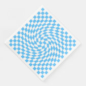 ライトブルーとホワイトチェッ市松模様にカーボードパターン (コーナー)