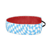 ライトブルーとホワイトチェッ市松模様にカーボードパターン アスレチックヘッドバンド (右)