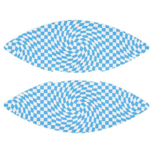 ライトブルーとホワイトチェッ市松模様にカーボードパターン アメリカンフットボール (パネル)