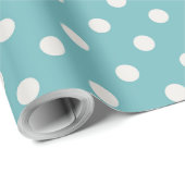 ライトブルーとホワイトドットのシンプルデザイン ラッピングペーパー (ロールコーナー)