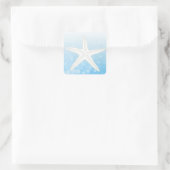 ライトブルーとホワイトヒトデのシール スクエアシール (バッグ)