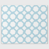 ライトブルーとホワイトポリゴン ラッピングペーパー (フラット)