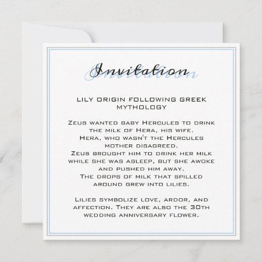 ライトブルーとホワイトリリー30結婚周年 (裏面)
