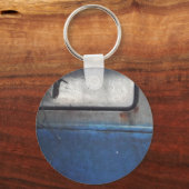 ライトブルーとホワイトヴィンテージトラック キーホルダー (正面)