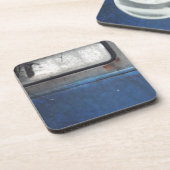 ライトブルーとホワイトヴィンテージトラック コースター (左側)