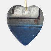 ライトブルーとホワイトヴィンテージトラック セラミックオーナメント (右)