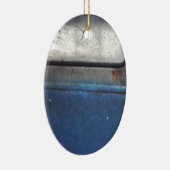 ライトブルーとホワイトヴィンテージトラック セラミックオーナメント (右)